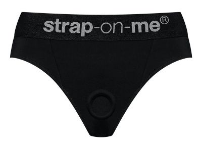 Черные трусики для насадок Heroine Lingerie Harness - size M от Strap-on-me