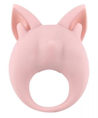 Нежно-розовое перезаряжаемое эрекционное кольцо Kitten Kiki от Lola Games