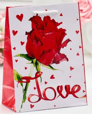 Подарочный пакет  Love  - 15 х 12 см. от Сима-Ленд