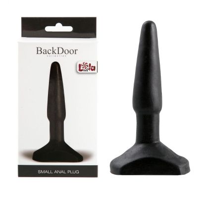 Черный анальный стимулятор Small Anal Plug - 12 см. от Lola toys