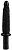 Черный анальный реалистичный стимулятор  Кукуруза  - 33,5 см. от Сумерки богов