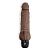Коричневый вибратор с клиторальным выступом 7  Realistic Vibrator - 21,5 см. от PowerCocks
