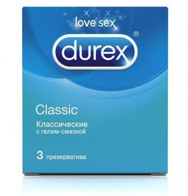 Классические презервативы Durex Classic - 3 шт. от Durex