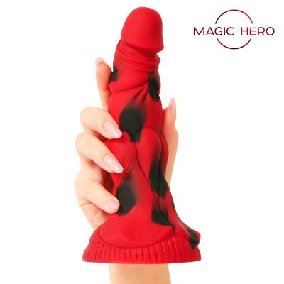 Красный фантазийный фаллоимитатор - 20 см. от Bior toys