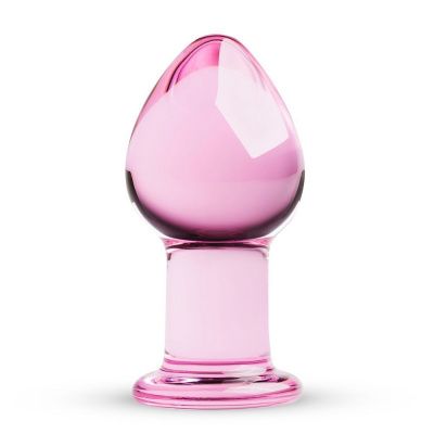 Розовая стеклянная пробка Glass Buttplug No.27 - 8,5 см. от EDC