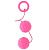 Розовые вагинальные шарики с рельефом GOOD VIBES ROTO BALLS от Dream Toys