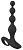 Черная анальная цепочка с вибрацией Rechargeable Anal Beads - 20 см. от Orion