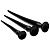 Набор из 3 черных больших гибких анальных стимуляторов Slim Tapered Anal Hose Trainer Set от XR Brands