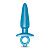 Голубая анальная пробка с кольцом Sleek Tapered Silicone Plug - 15 см. от b-Vibe