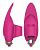 Розовый вибростимулятор с петелькой под палец - 8 см. от Bior toys