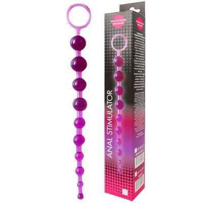 Фиолетовая анальная цепочка Anal stimulator - 26 см. от Bior toys