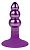 Фиолетовая анальная пробка-елочка с круглым ограничителем - 9 см. от Bior toys
