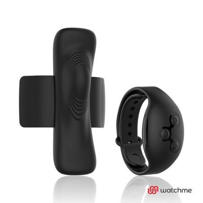 Черная вибровкладка в трусики с пультом-часами Anne s Desire Vibro Panty Wireless Watchme от DreamLove
