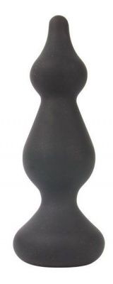 Черная анальная втулка-елочка - 12 см. от Bior toys