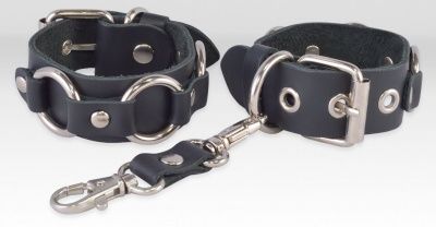 Черные кожаные наручники  Властелин колец  от Sitabella