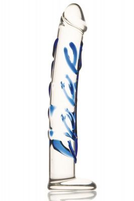 Эксклюзивный фаллос из стекла  ручной работы - 18 см. от Sexus Glass