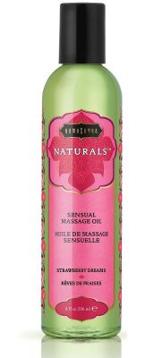 Массажное масло Naturals Strawberry Dreams с ароматом клубники - 236 мл. от Kama Sutra