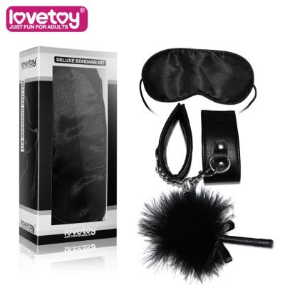 Набор эротических аксессуаров: маска, пуховка и наручники от Lovetoy