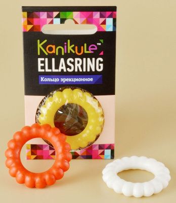 Цветное рельефное эрекционное кольцо Ellasring от Sitabella