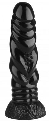 Черная реалистичная анальная втулка - 21 см. от Сумерки богов