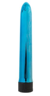 Голубой классический вибратор - 18 см. от OYO