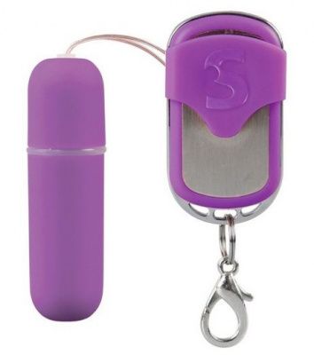 Фиолетовый вибростимулятор  Remote Vibrating Bullet от Shots Media BV