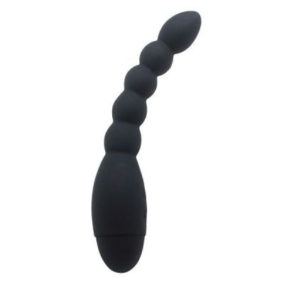 Черный анальный вибростимулятор-елочка Lovers Beads - 19 см. от Howells