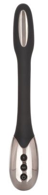 Черный гибкий вибромассажер с электростимуляцией Electro-Spark - 23,5 см. от California Exotic Novelties