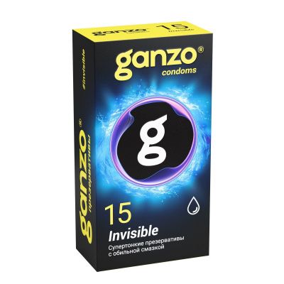 Супертонкие презервативы Ganzo Invisible - 15 шт. от Ganzo