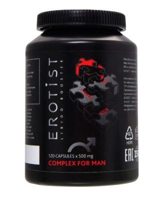 Капсулы для улучшения эректильной функции Erotist COMPLEX FOR MAN - 120 капсул (500 мг.) от Erotist Libido Booster