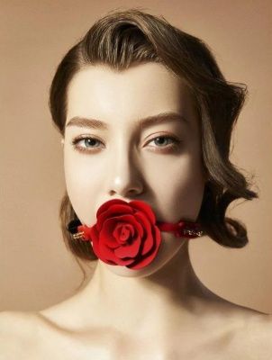Изысканный кляп в форме розы Rose Ball Gag от Zalo