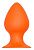 Оранжевая анальная пробка PLUG WITH SUCTION CUP - 11,6 см.  от Dream Toys
