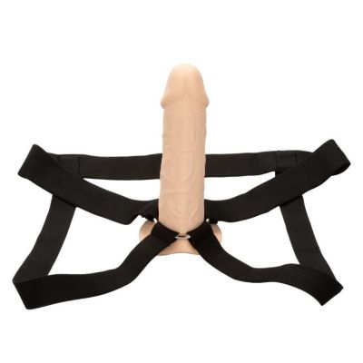 Телесный фаллопротез Life-Like Extension with Harness - 17,75 см. от California Exotic Novelties