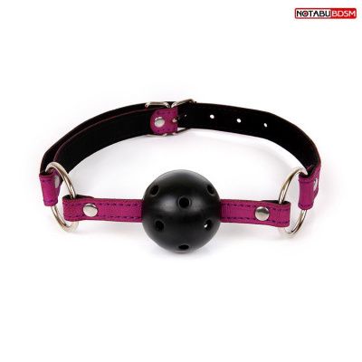 Фиолетово-черный кляп-шарик Ball Gag от Bior toys