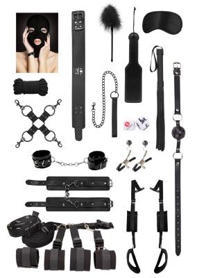 Черный игровой набор БДСМ Advanced Bondage от Shots Media BV