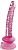Розовый стеклянный фаллоимитатор Icicles №86 с силиконовой присоской - 17 см. от Pipedream