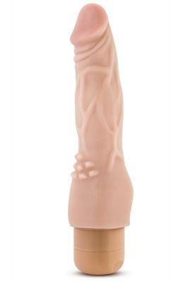 Телесный вибратор-реалистик с шипиками в основании Mr. Skin Cock Vibe 4 - 20,3 см. от Blush Novelties