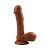 Коричневый фаллоимитатор Gentle Black Penis - 19 см. от Chisa