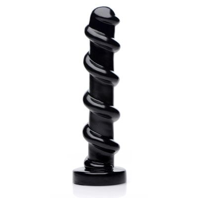 Черный стимулятор с винтовой конструкцией Mighty Screw - 24,1 см. от XR Brands