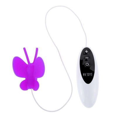 Фиолетовый клиторальный стимулятор Butterfly от NV Toys
