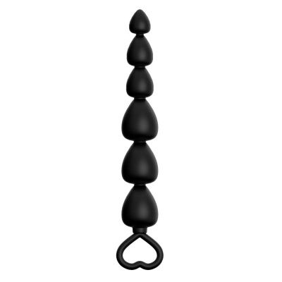 Черная анальная цепочка с 6 звеньями - 14,8 см. от Brazzers