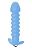 Голубая анальная вибропробка Twisted Anal Plug - 13 см. от Lola toys