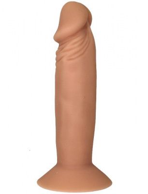Телесный фаллоимитатор на присоске - 18 см. от Eroticon