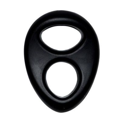 Черное эрекционное кольцо на пенис RINGS LIQUID SILICONE от Dream Toys