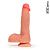Телесный фаллоимитатор на подошве-присоске - 22 см. от Bior toys