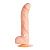 Телесный вибратор из силикона с кнопкой в основании ствола PURRFECT SILICONE DELUXE ONE TOUCH 8INCH - 20 см. от Dream Toys