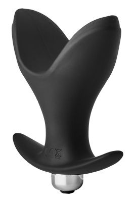 Черная анальная пробка Vibrating Anal Anchor Plug - 10 см. от Dream Toys