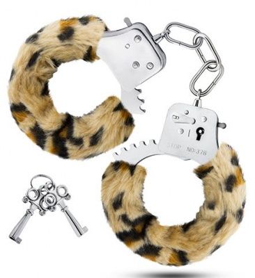 Леопардовые игровые наручники Cuffs от Blush Novelties