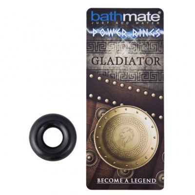Чёрное эрекционное кольцо Gladiator от Bathmate