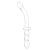Изогнутый стеклянный фаллоимитатор 12’’ Girthy Ribbed G-Spot Glass Dildo With Handle Grip Double Ended - 30 см. от Glas